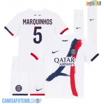 Camisa de time de futebol Paris Saint-Germain Marquinhos #5 Replicas 2º Equipamento Infantil 2025-26 Manga Curta (+ Calças curtas)